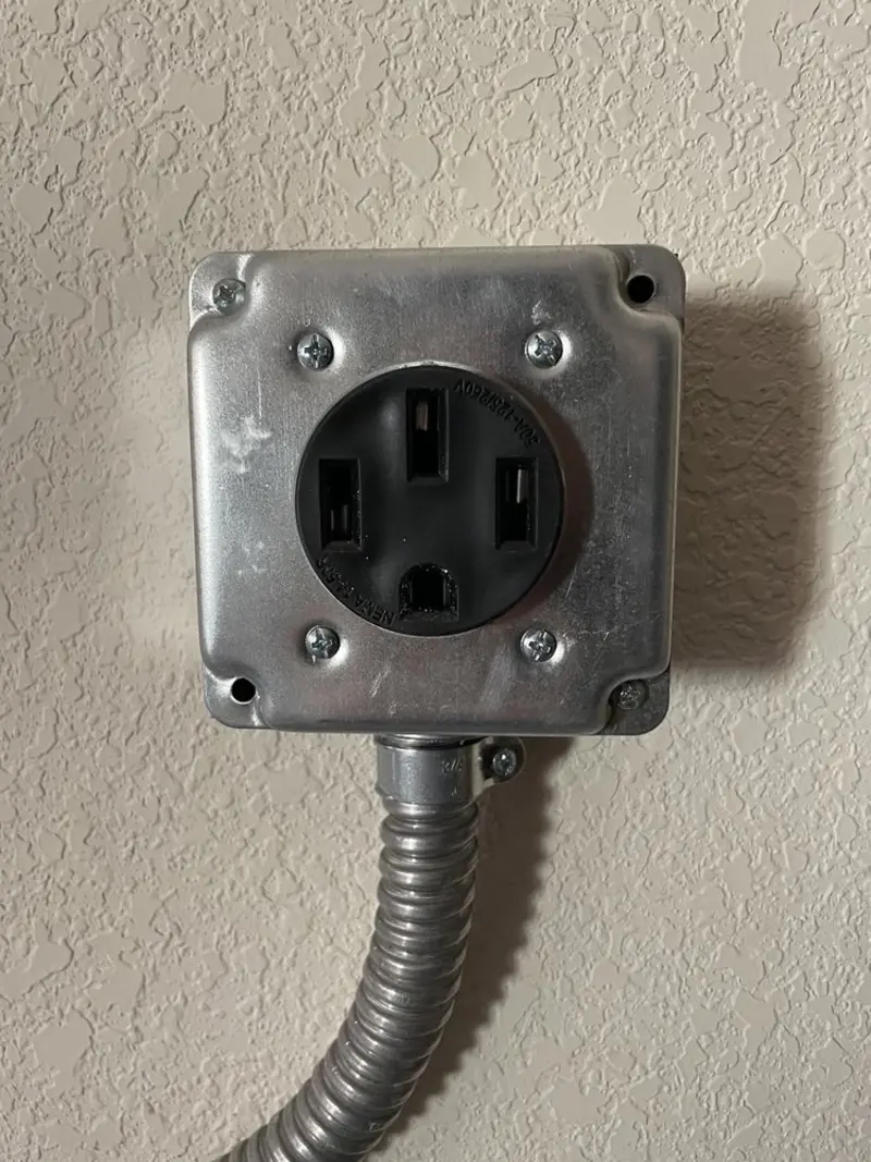 NEMA 14-50 outlet installed for Electrical Panel Upgrade in Solvay